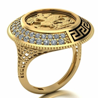 Lira Ring 083 Gold Schmuck Silber Diamant Juwel Engagement Hochzeit Mode Goldring Anhänger Ringe 3d print model - Mito3D
