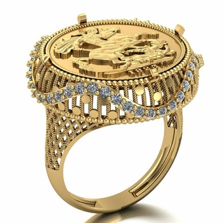 lira ring 085 gold jewelry silver diamond jewellery jewel engagement wedding fashion goldring pendants rings 3d print model - Mito3D