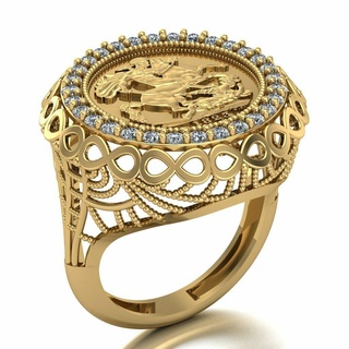 Lira Ring 088 Gold Schmuck Silber Diamant Juwel Engagement Hochzeit Mode Goldring Anhänger Ringe 3d print model - Mito3D