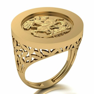 Lira Ring 090 Gold Schmuck Silber Diamant Juwel Engagement Hochzeit Mode Goldring Anhänger Ringe 3d print model - Mito3D