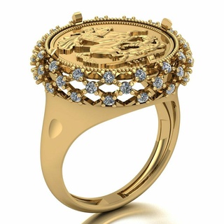 lira yüzük 093 altın takı gümüş elmas mücevher nişan düğün moda kolye yüzükler 3d print model - Mito3D