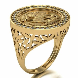 Lira Ring 096 Gold Schmuck Silber Diamant Juwel Engagement Hochzeit Mode Goldring Anhänger Ringe 3d print model - Mito3D