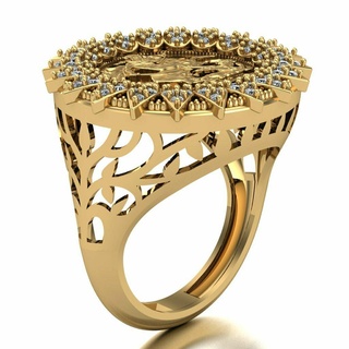 Lira Ring 102 Gold Schmuck Silber Diamant Juwel Engagement Hochzeit Mode Goldring Anhänger Ringe 3d print model - Mito3D