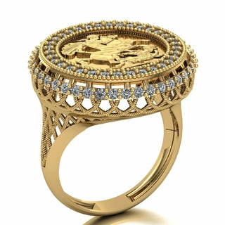 lira ring 104 gold jewelry silver diamond jewellery jewel engagement wedding fashion goldring pendants rings 3d print model - Mito3D
