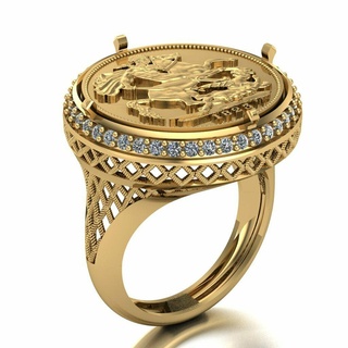 Lira Ring 105 Gold Schmuck Silber Diamant Juwel Engagement Hochzeit Mode Goldring Anhänger Ringe 3d print model - Mito3D