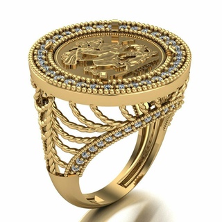 Lira Ring 109 Gold Schmuck Silber Diamant Juwel Engagement Hochzeit Mode Goldring Anhänger Ringe 3d print model - Mito3D