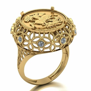 lira ring 112 gold jewelry silver diamond jewellery jewel engagement wedding fashion goldring pendants rings 3d print model - Mito3D