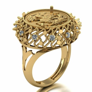 lira ring 113 gold jewelry silver diamond jewellery jewel engagement wedding fashion goldring pendants rings 3d print model - Mito3D