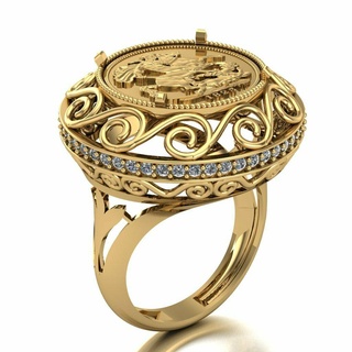 Lira Ring 114 Gold Schmuck Silber Diamant Juwel Engagement Hochzeit Mode Goldring Anhänger Ringe 3d print model - Mito3D
