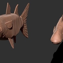 lisa fish jewelry liza fishing 3d print model - Mito3D