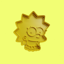 lisa simpson's head the simpsons simpson cutter cutters moulds 3d print model - Mito3D