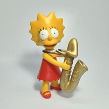 Lisa simpson color impresión simpsons rock gracioso homero divertido saxofón saxófono música jazz 3d print model - Mito3D