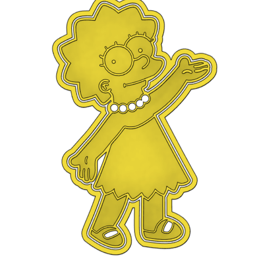 lisa Simpson cortador cortadores bolo decorações bolos Simpsons enfeites 3D print model - Mito3D