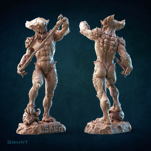 Lisker Guyver pose 1 arte zoanóide armaduras criatura monstro mutrônicos personagem vilão estatueta colecionável miniatura escala 3d impressão resina 3D print model - Mito3D