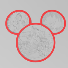 litografía lámpara princesa rana Mickey caja 3d print model - Mito3D
