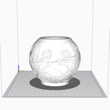 litho miraculous sphere led spère ladybug black cat night light 3d print model - Mito3D