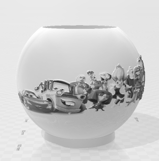 litografía esfera disney 3d print model - Mito3D