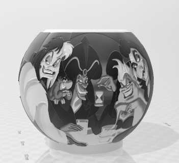 litografía esfera disney 3d print model - Mito3D