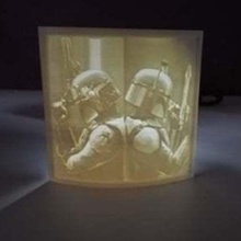 lithophane boba & jango fett varios de la decoración luz star wars 3d print model - Mito3D