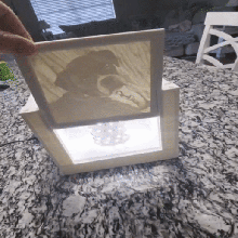 lithophane box interchangeable pictures lid art light lightbox picture frame valentines day gift wife husband love memories memory 3d print model - Mito3D