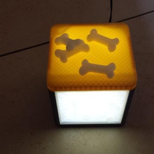 lithophane cubo lampada vari led foto 3d print model - Mito3D