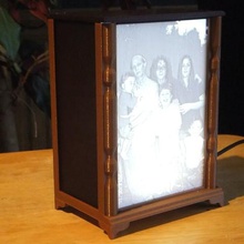 lithophane display case portrait mode home decor photograph cabinet 3d print model - Mito3D