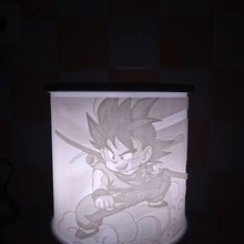 lithophane de dragon ball la maison lustre lampe chevet 3d print model - Mito3D