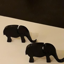 lithophane elephant art photo gatgets stand 3d print model - Mito3D