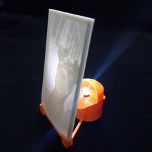 lithophane holder various base led photography 3d print model - Mito3D