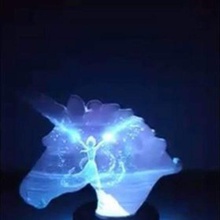 lithophane lamba tek boynuzlu kar Kraliçesi dondurulmuş çeşitli lithophanie donmuş at 3d print model - Mito3D