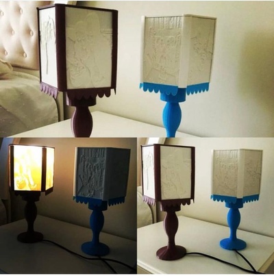 lithophane lampshade 3d print model - Mito3D