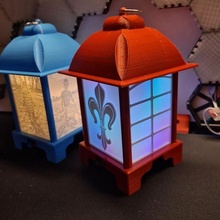 lithophane lantern gadget led light lights text deco litophane litho lanterns 3d print model - Mito3D