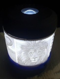 lithophane led lantern light lighting stand ornament office 3d print model - Mito3D