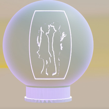 litofano esfera casal 4 santo namorados arte Saint Valentin litofania amar coração presente luz candelabro vela 3d print model - Mito3D