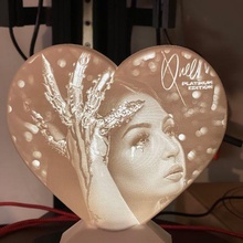 litofanía corazón lámpara eva reina Arte litografía 3d print model - Mito3D