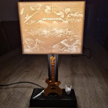 lithophanie lamp metallica art lithophany hard rock heavy metal led 3d print model - Mito3D