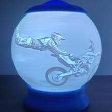 litofania motocross luminária lito luz motocicleta 3d print model - Mito3D