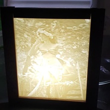 lithophanie picture frame lamp home deco photo holder 3d print model - Mito3D