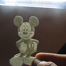 litofania llavero Mickey ratón Moda litofanía llave anillo mockey 3d print model - Mito3D