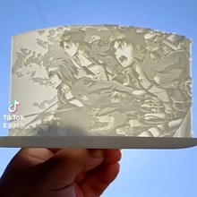 litofania shingeki kyojin art lithophanie 3d print model - Mito3D