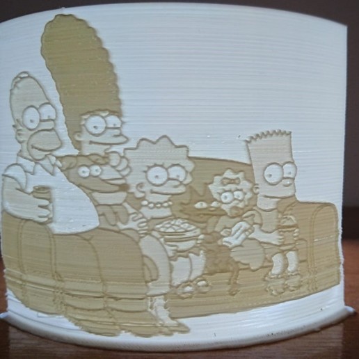 litofania simpsons art lithophane 3D print model - Mito3D