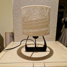 lithophane lampe supporter bureau Facile lumière 3d print model - Mito3D