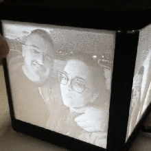 litofania guidato lampada scatola telaio piazza regalo San Valentino coppia Natale natale regali lampadina 3d print model - Mito3D