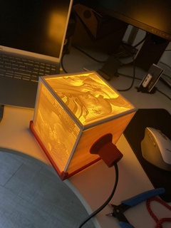 Lithophan Licht Box perfekt Geschenk Verbinder einfach Gadget 3d print model - Mito3D