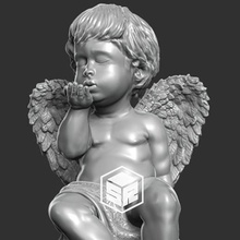 pequeño ángel art escultura hombre personas figura la estatua deco muchacho niño alas el desnudo las miniaturas figuritas 3d print model - Mito3D