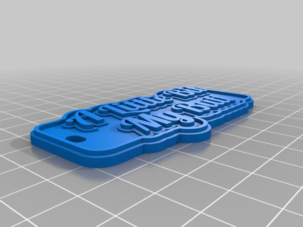 little bit keychain customized keychains 3d print model - Mito3D