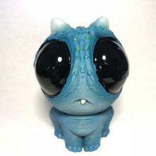 little blue art dragon monster baby miniature fantasy cute desktop toy 3d print model - Mito3D