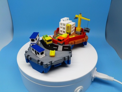 villes bâtiment site petites jouets jouet miniature chantier construction bétonnière ensemble jeu 3d print model - Mito3D