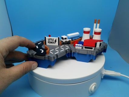little cities - power plant littlecities little cities toys toy miniature powerplant power plant tanker playset  3d print model - Mito3D