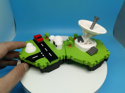 villes radio télescope Jeu petites jouets jouet miniature radiotécope ensemble jeu 3d print model - Mito3D
